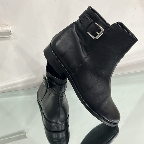 Barbara Barbieri Minimalistic Black Ankle Booties side Zipper Black Leather 41 - Picture 5 of 14